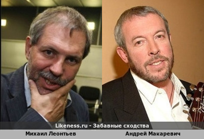 Михаил Леонтьев похож на Андрея Макаревича (Машина Времени)