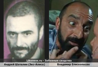 Андрей Шаталин (Экс-Алиса) похож на Владимира Епископосяна (1-ый Вариант)