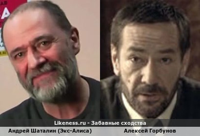 Андрей Шаталин (Экс-Алиса) похож на Алексея Горбунова