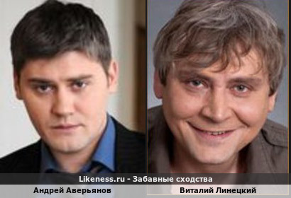 Андрей Аверьянов похож на Виталия Линецкого (1-ый Вариант)