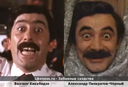 Вахтанг Кикабидзе похож на Александра Панкратова-Чёрного. Самый смешной момент смешные мужские брюнеты с усами с выпученными глазами
