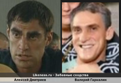 Алексей Дмитриев похож на Валерия Гаркалина (1-ый Вариант)
