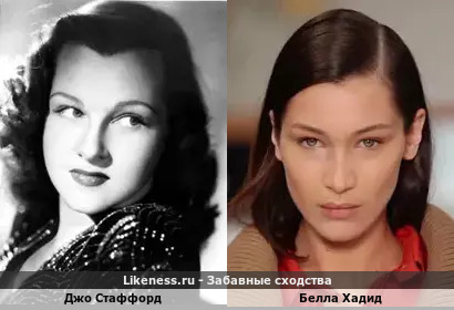 Джо Стаффорд похожа на Беллу Хадид