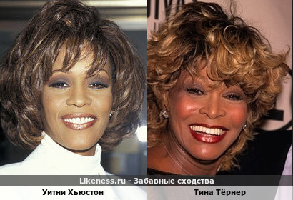Уитни Хьюстон похожа на Тина Тёрнер