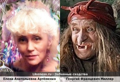 Елена Анатольевна Артёменко похожа на Георгия Францевича Милляр