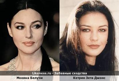 Моника Белучи похожа на Кетрин Зета Джонса