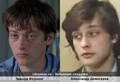 Эдвард Ферлонг похож на Александра Домогарова