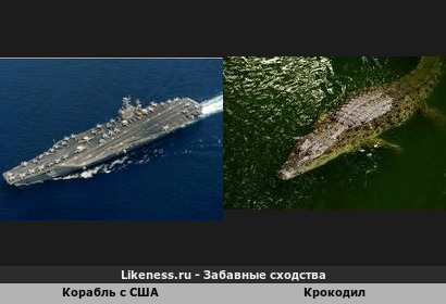 Корабль с США напоминает Крокодила