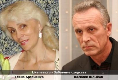 Елена Артёменко похожа на Василия Шлыкова