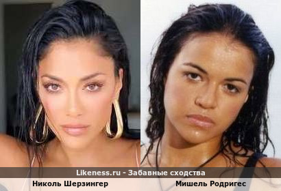 Николь Шерзингер похожа на Мишель Родригес