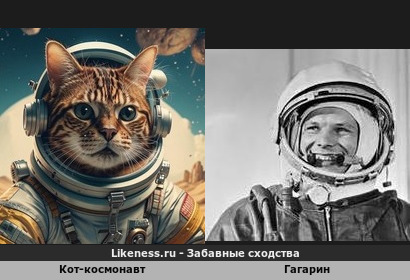 Кот-Космонавт напоминает Гагарина