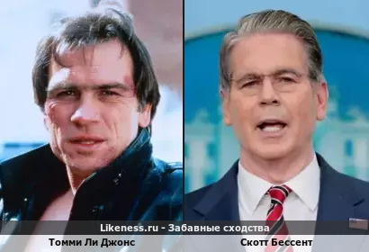 Томми Ли Джонс похож со Скоттом Бессентом