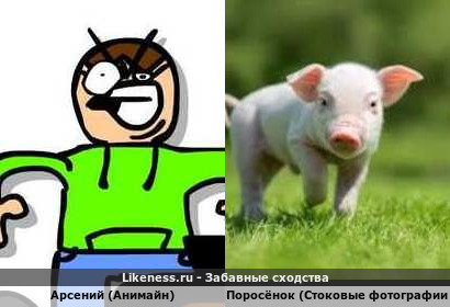 Арсений (Анимайн) напоминает Поросёнка (Стоковые фотографии)