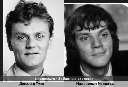 Дональд Туск похож на Малькольм Макдауэл