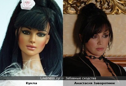 Кукла похожа на Анастасию Заворотнюк