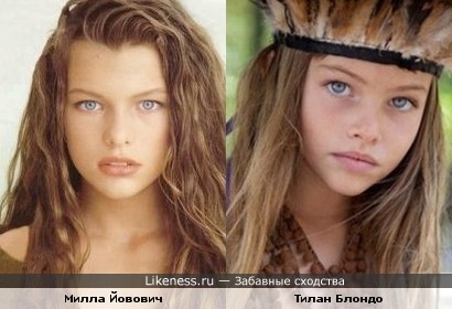 Молодая Мила Йовович и 10-летняя модель похожи