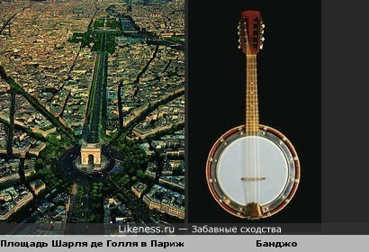 Площадь Шарля де Голля в Париже похода на Банджо.