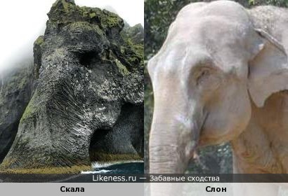 Скала напоминает слона