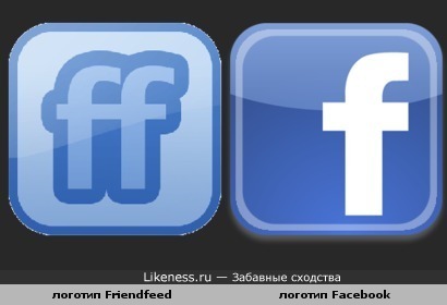 логотип Friendfeed похож на логотип Facebook