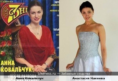 Анна Ковальчук и Анастасия Макеева похожи
