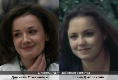 Даниэла Стоянович похожа на Елену Цыплакову