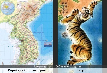 Корейский полуостров похож на тигра