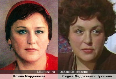 Актрисы Нонна Мордюкова и Лидия Федосеева-Шукшина