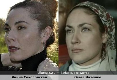 Янина Соколовская похожа на Ольгу Матешко