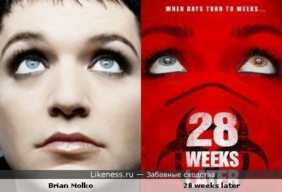 Брайан Молко похож на человека с обложки фильма &quot;28 недель спустя&quot;