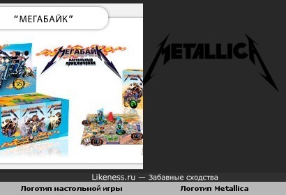 Логотип игры &quot;Мегабайк&quot; плагиат логотипа группы Metallica