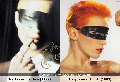 Обложки альбомов Eurythmics и Мадонны похожи