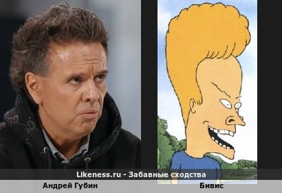Андрей Губин похож на Бивиса