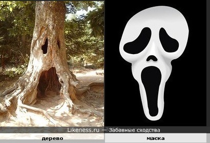 Эта маска похожа на дерево