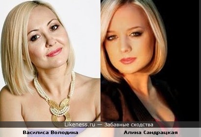 Актриса Алина Сандрацкая похожа на астролога Василису Володину
