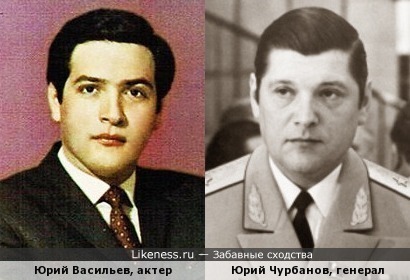 2 Юрия: зять Брежнева - Ю. Чурбанов и актер Ю. Васильев