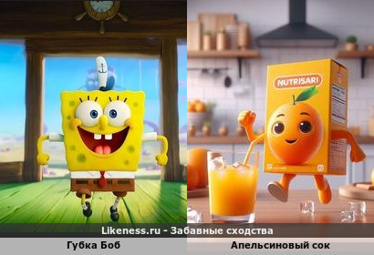 Кто апельсиновый сок вдохновляет? Губка Боб Квадратные Штаны!