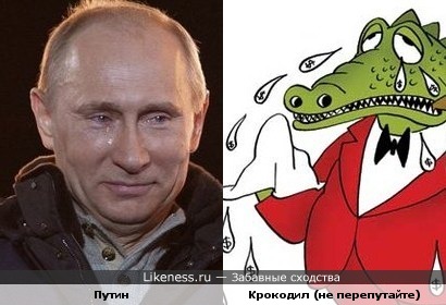 Слёзы Путина похожи на слёзы крокодила