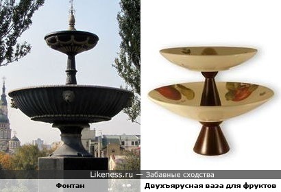 Фонтан в Харькове напомнил двухъярусную вазу для фруктов